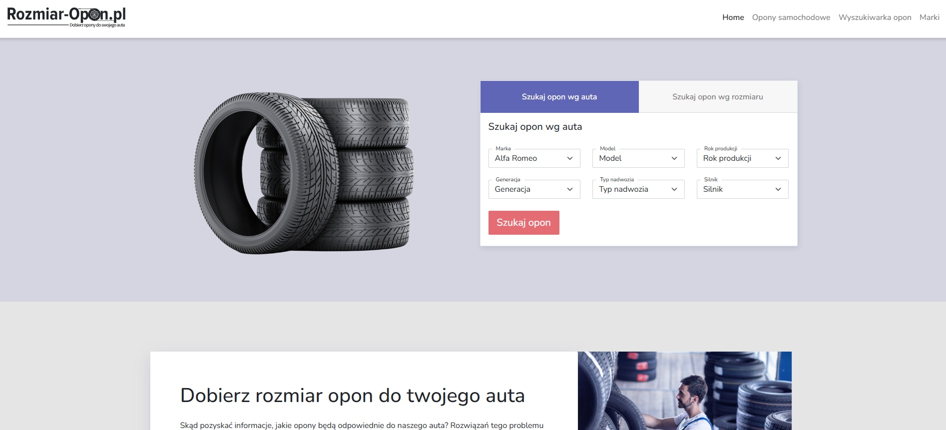 Dobierz rozmiar opon do twojego auta - Rozmiar-Opon.pl